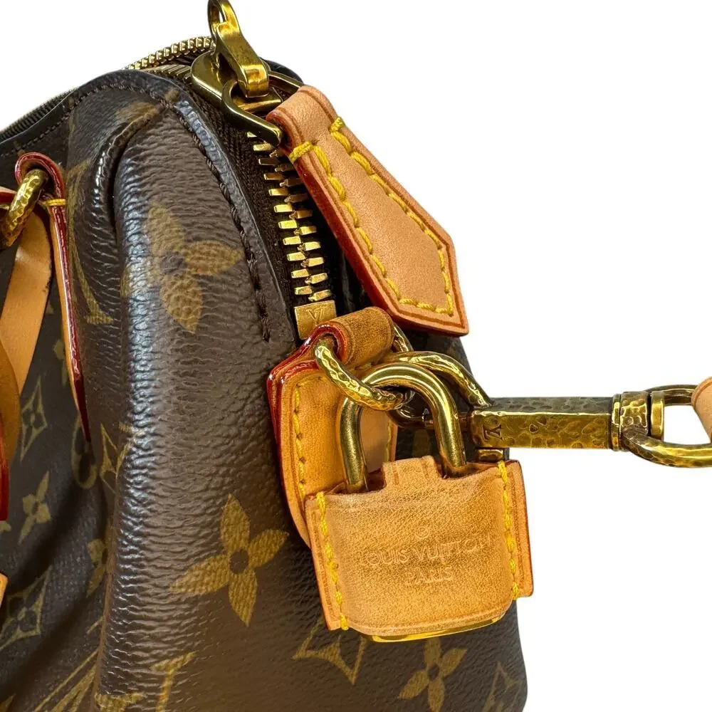 Louis Vuitton Chain Speedy 20 Bag Monogram Bandouliere Shoulder Purse Rare LV